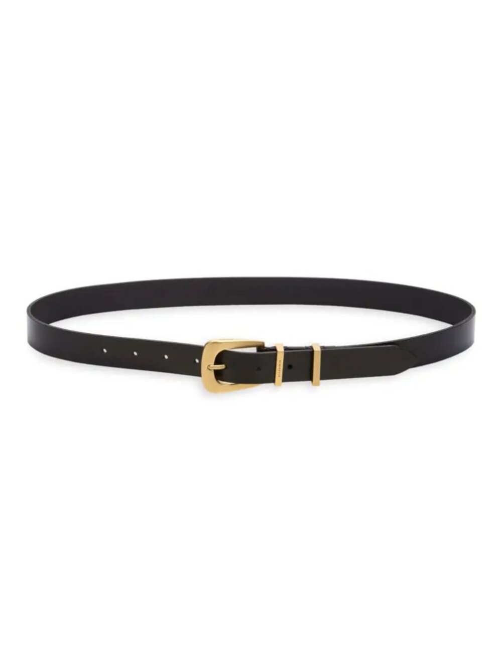AllSaints Double Keeper Leather Belt X‑Large • Brown / Antique Brass • NWT